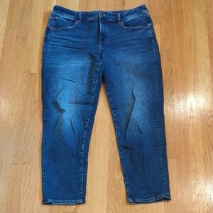 Talbots Easy Straight Leg Denim Jean Womens size 12, Medium to dark rinse